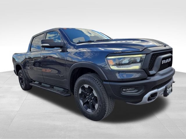 2019 RAM 1500 Rebel in Gray — front three-quarter view
