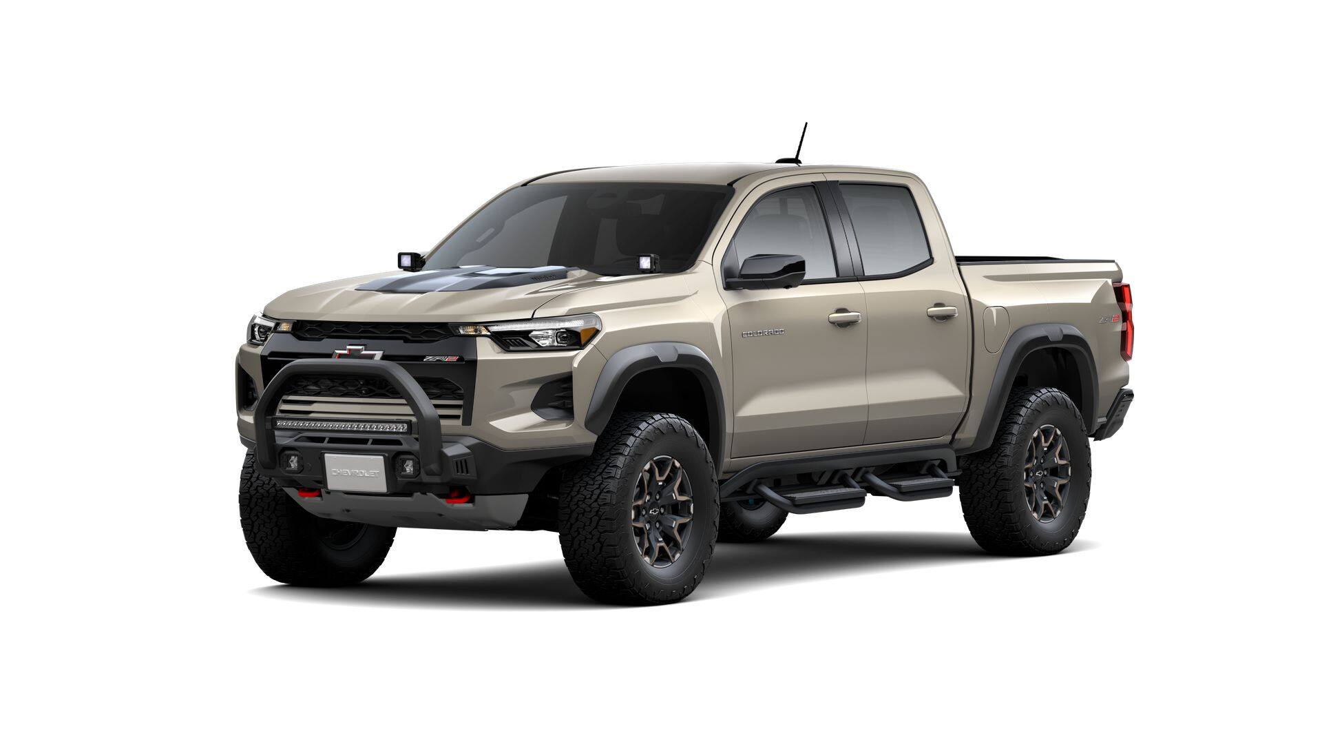 2026 Chevrolet Colorado ZR2 in White Sands — front three-quarter view