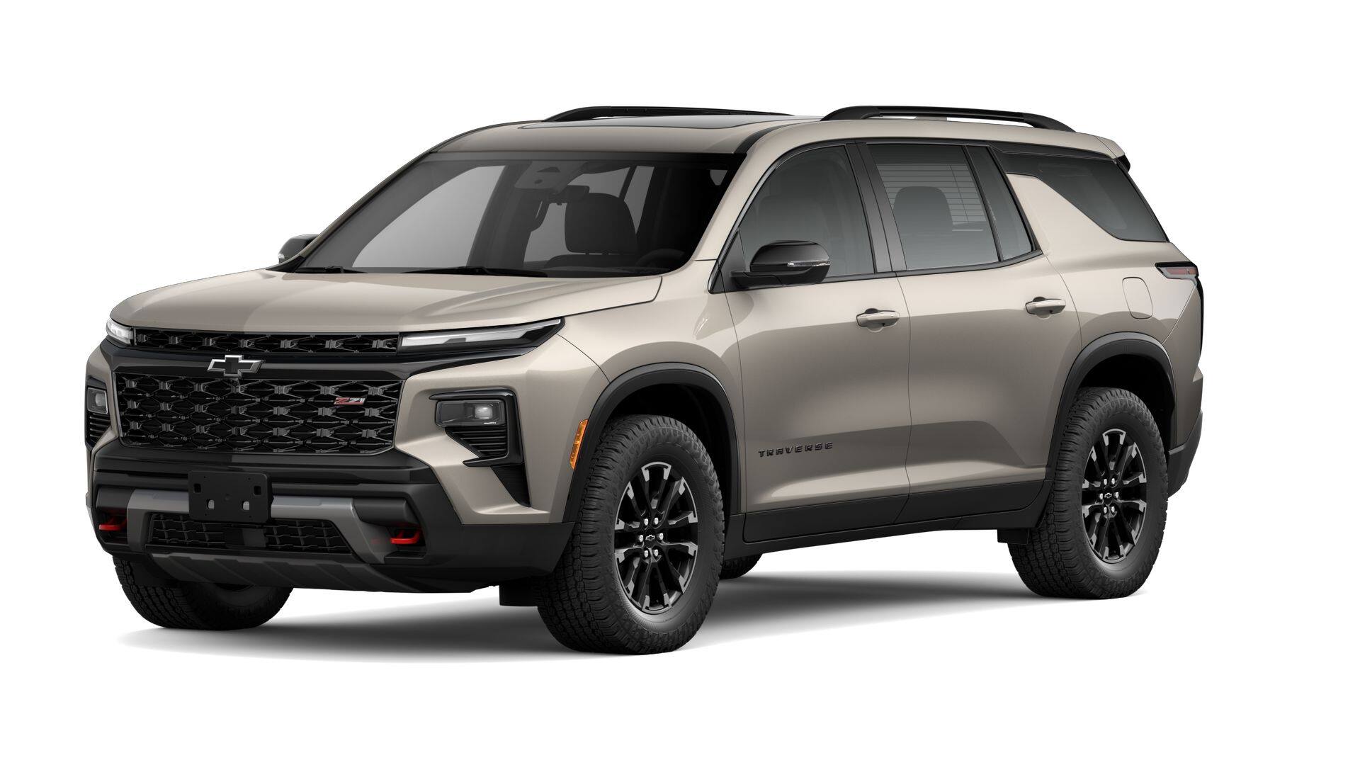 2026 Chevrolet Traverse Z71 in Sandstone Gray — front three-quarter view