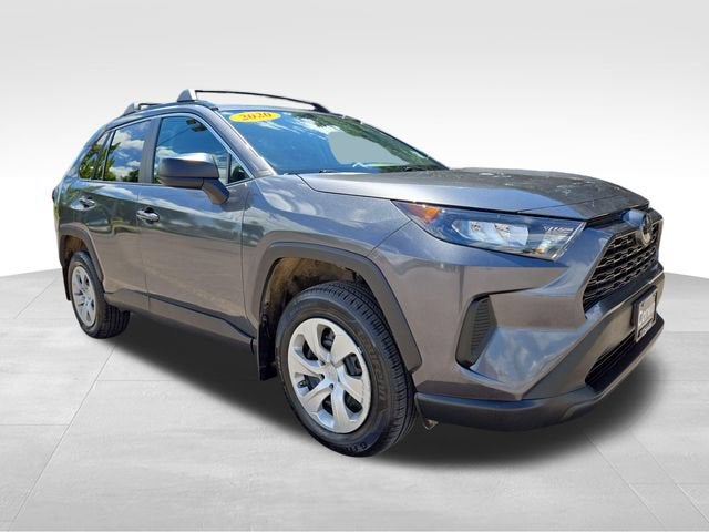 2020 Toyota RAV4 LE in Silver — front three-quarter view