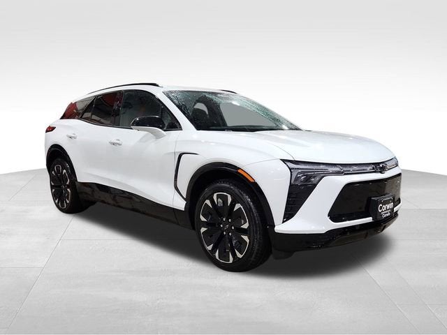 2024 Chevrolet Blazer EV RS in Summit White — front three-quarter view