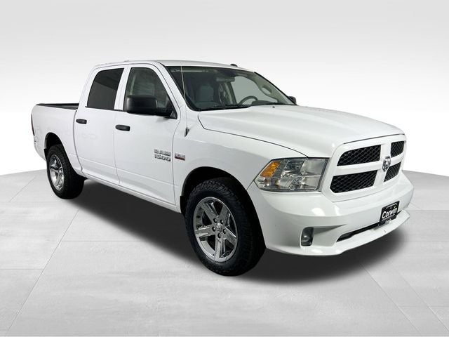 2018 RAM 1500 Express in Bright White Clearcoat — front three-quarter view